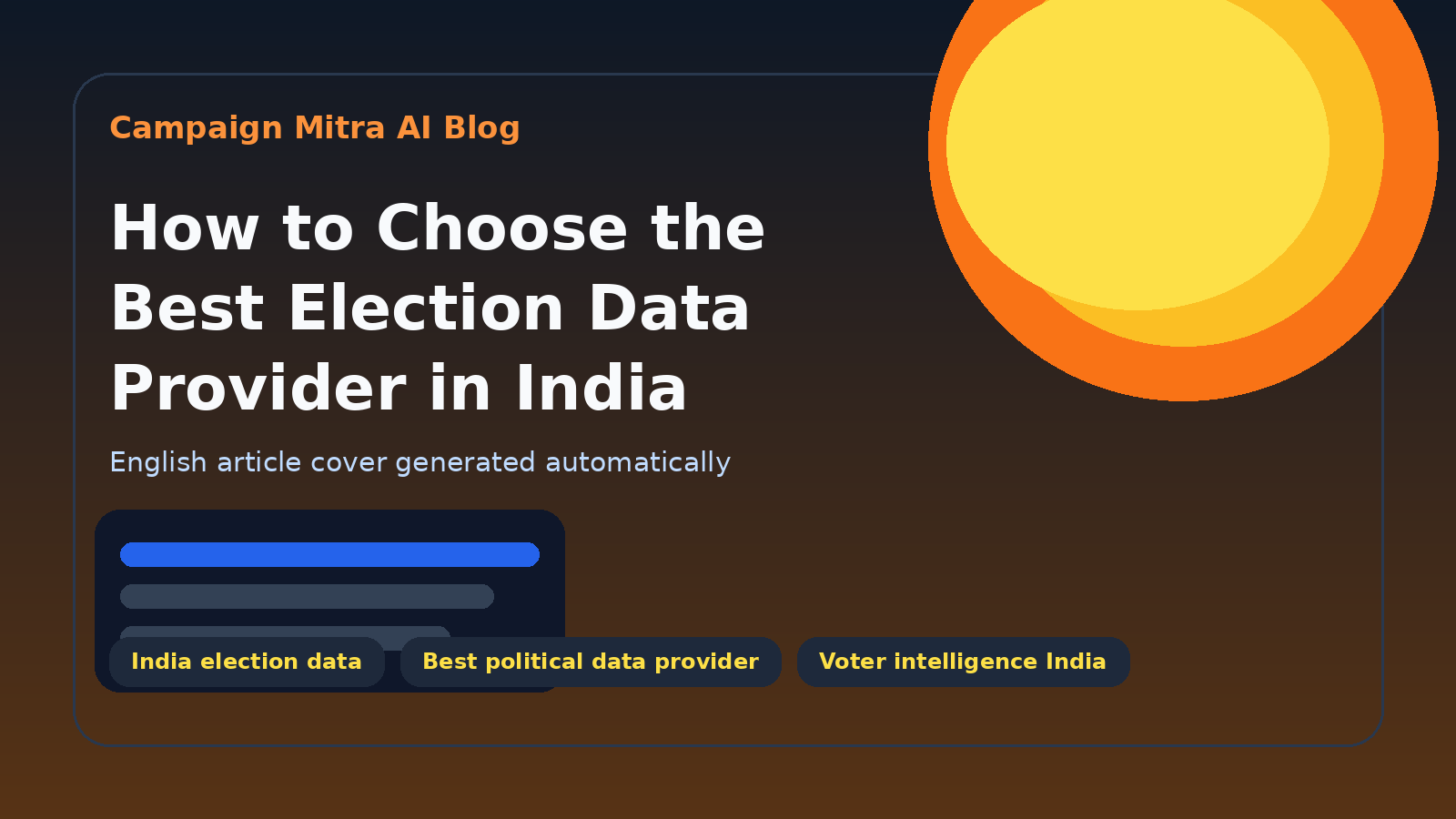 How to Choose the Best Election Data Provider in India