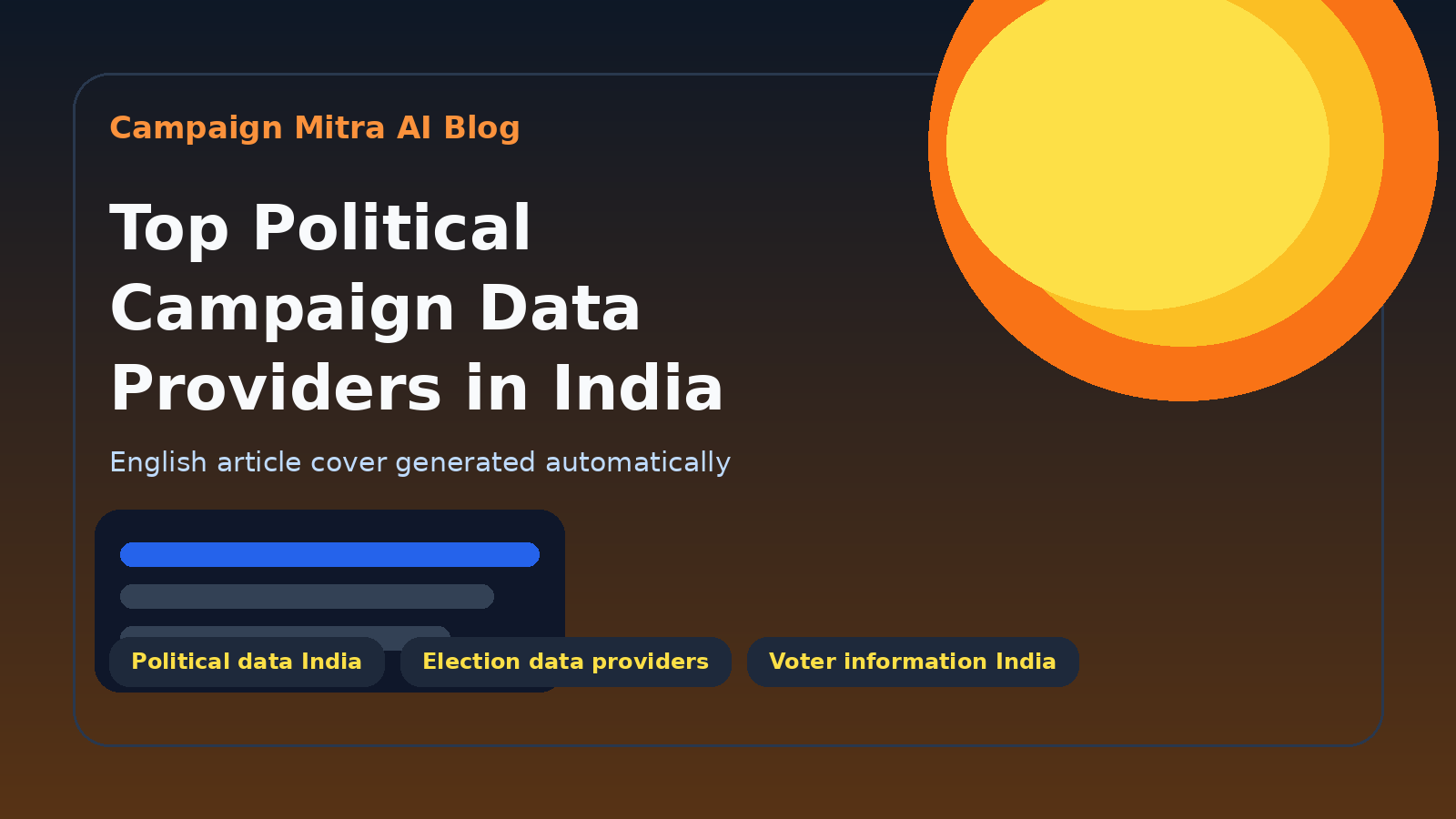 Top Political Campaign Data Providers in India