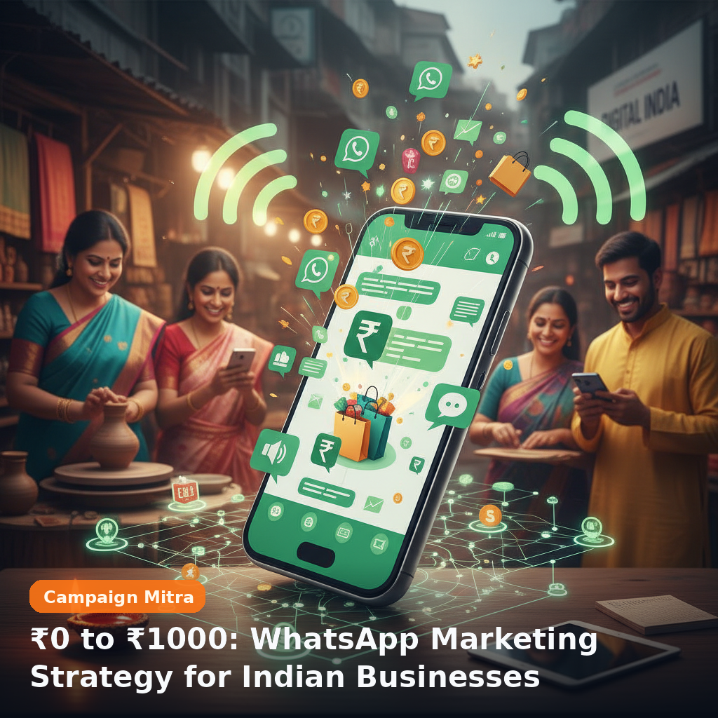 ₹0 to ₹1000: WhatsApp Marketing Strategy for Indian Businesses (Beginner Guide)