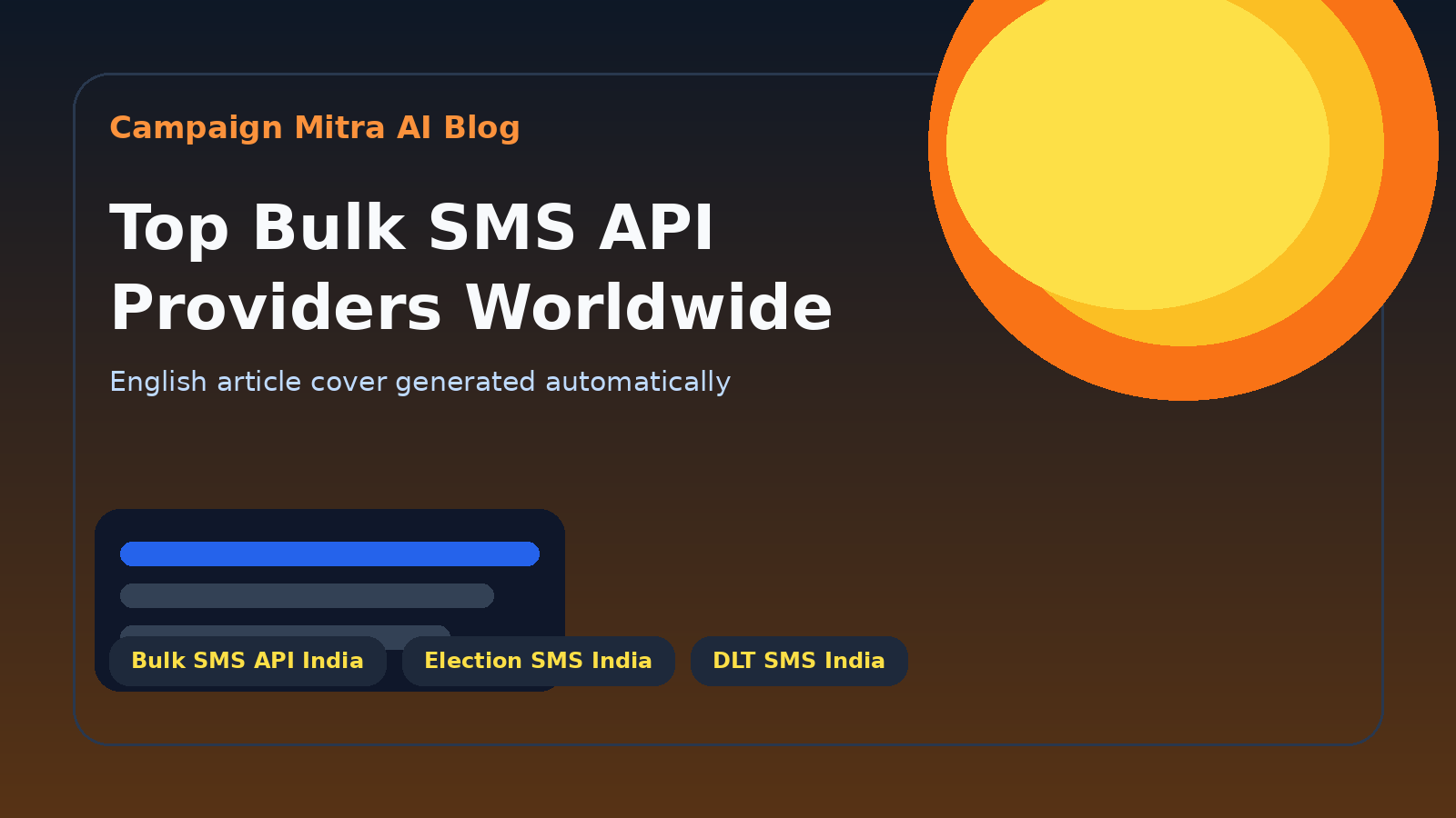 Top Bulk SMS API Providers Worldwide