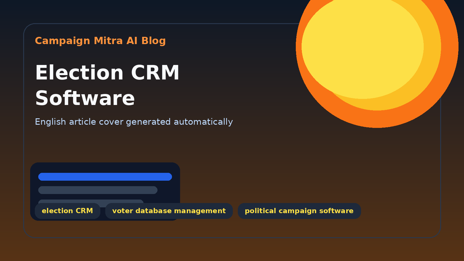 Election CRM Software