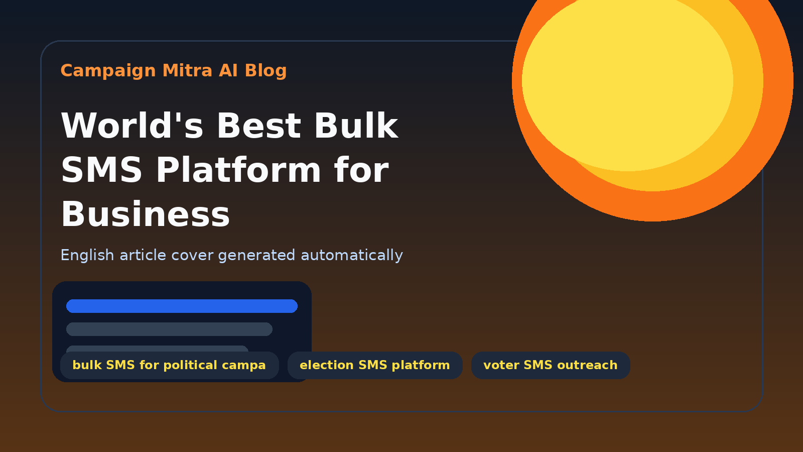 World's Best Bulk SMS Platform for Business