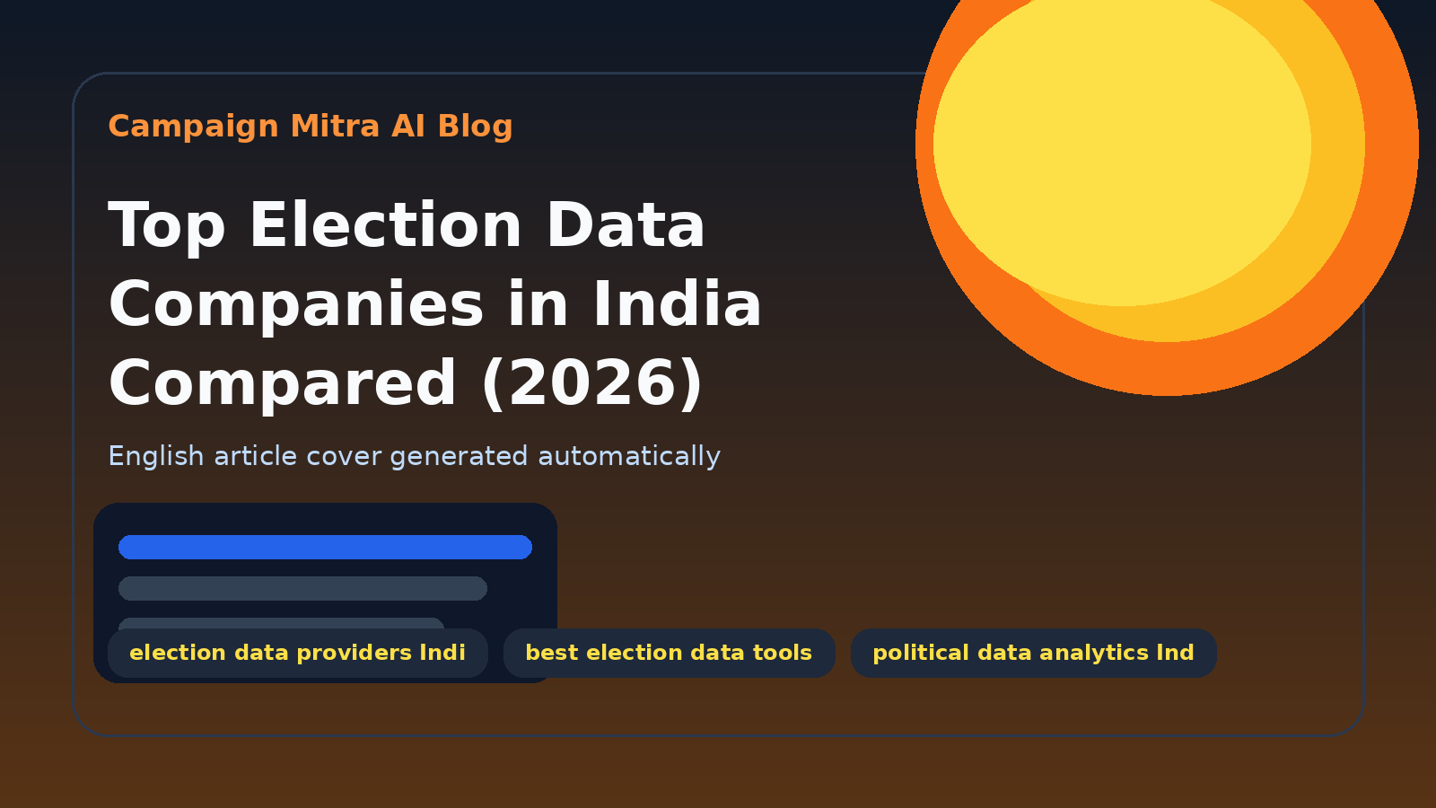 Top Election Data Companies in India Compared (2026)
