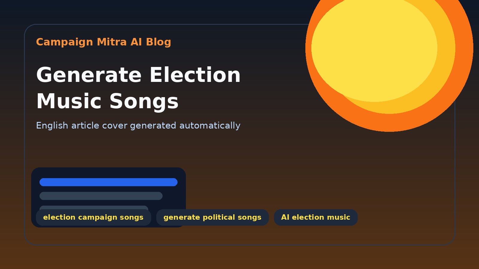 Generate Election Music Songs