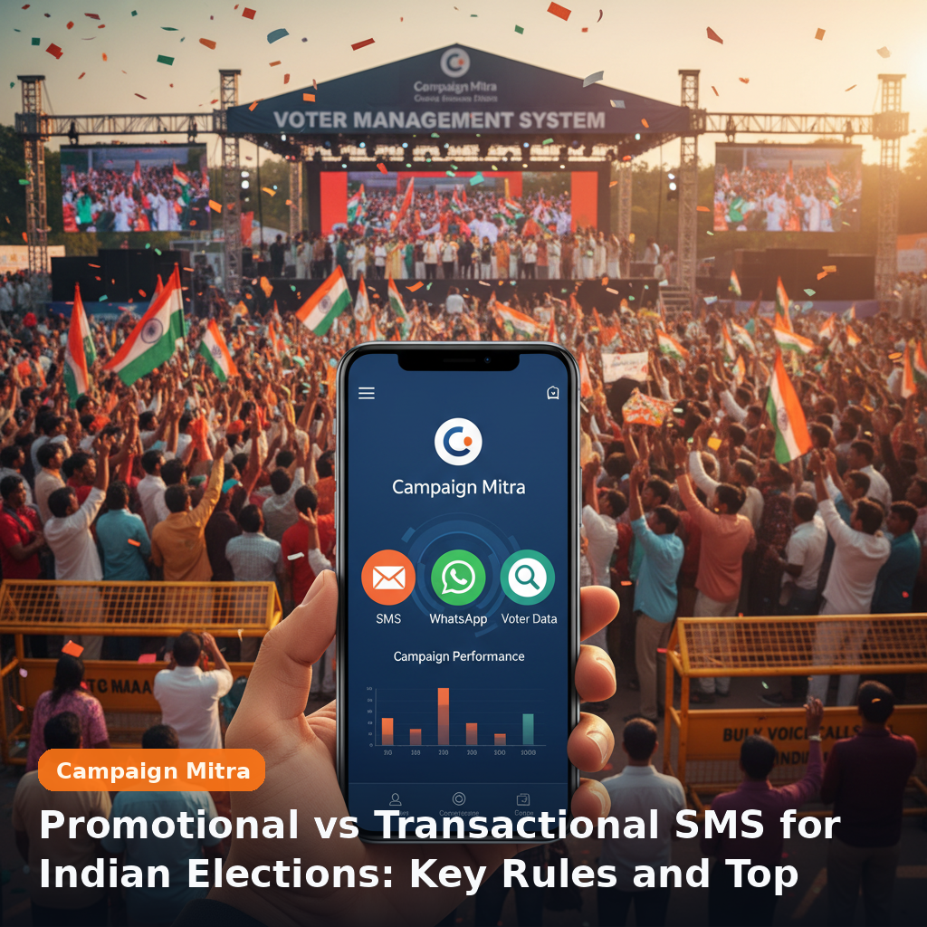 Promotional vs Transactional SMS for Indian Elections: Key Rules and Top Political Campaign Tools
