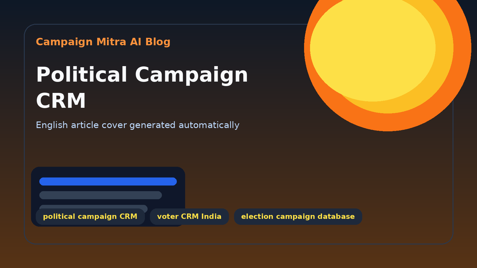 Political Campaign CRM