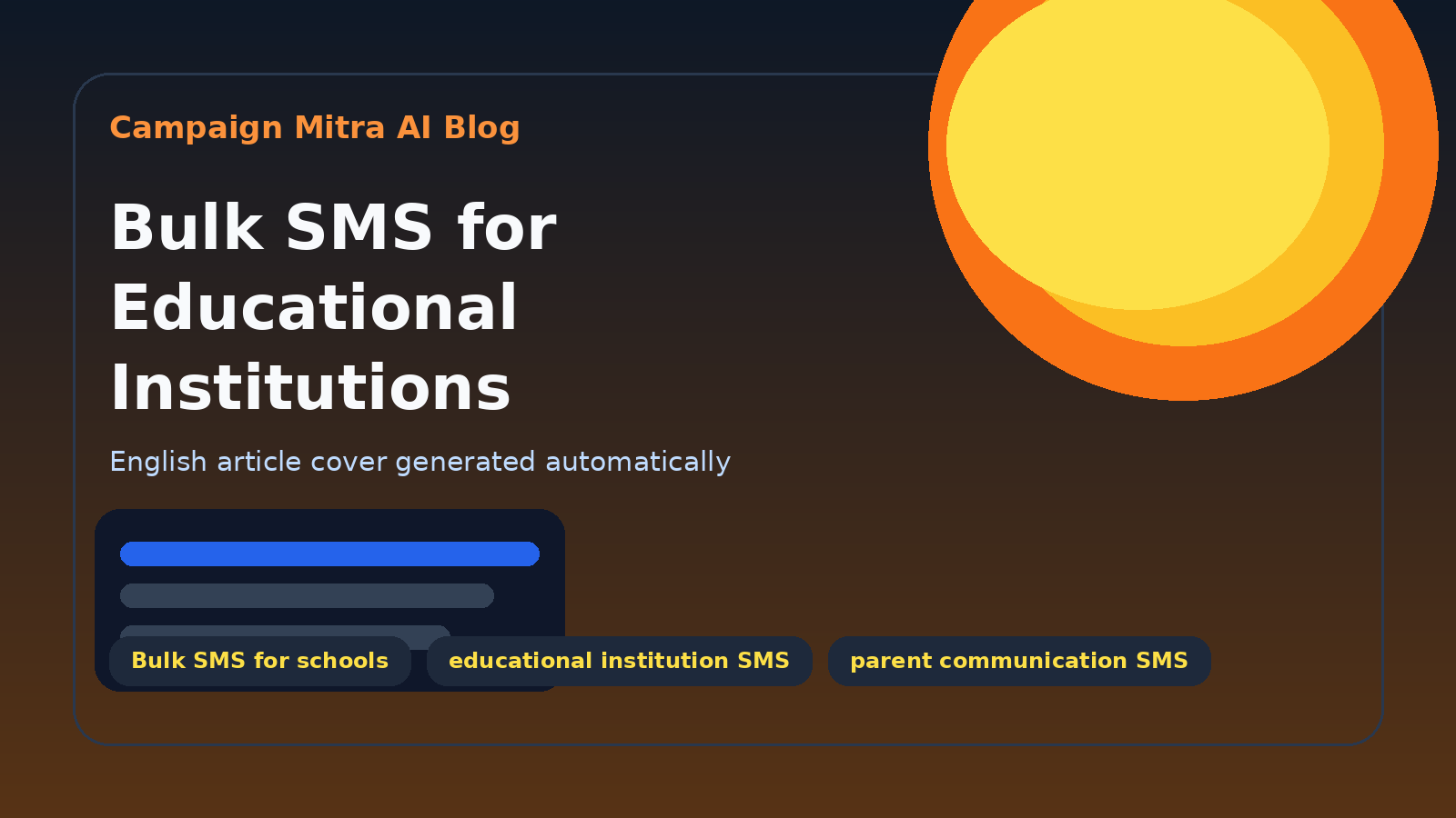 Bulk SMS for Educational Institutions