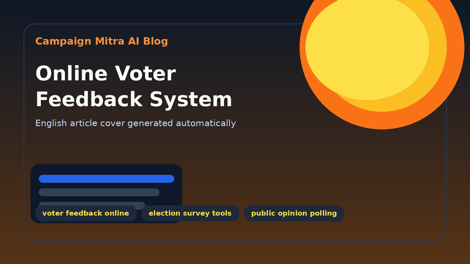 Online Voter Feedback System