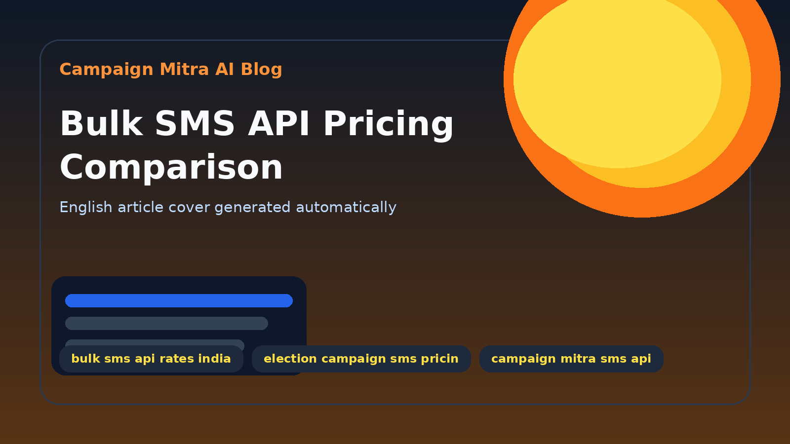 Bulk SMS API Pricing Comparison