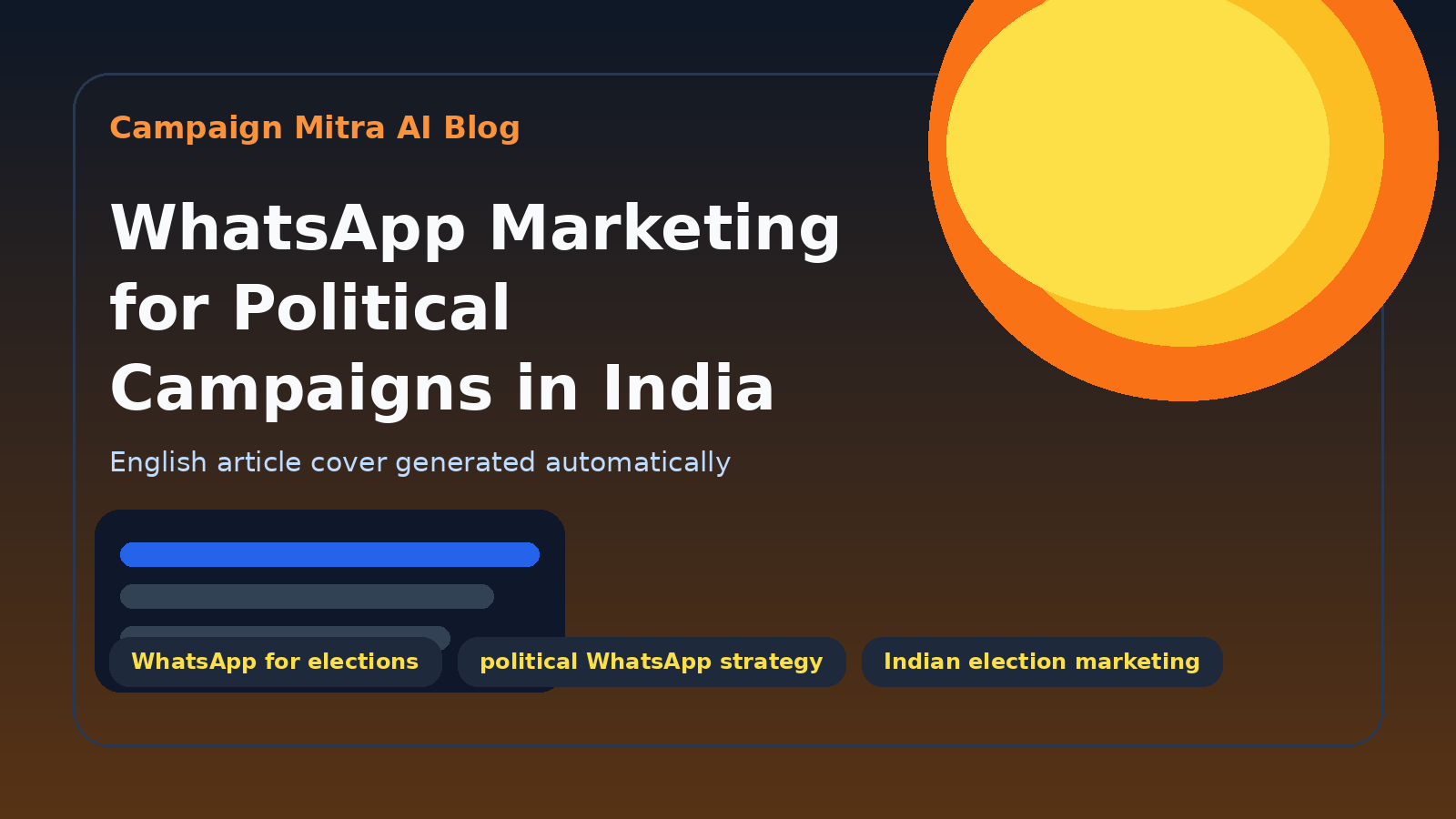WhatsApp Marketing for Political Campaigns in India
