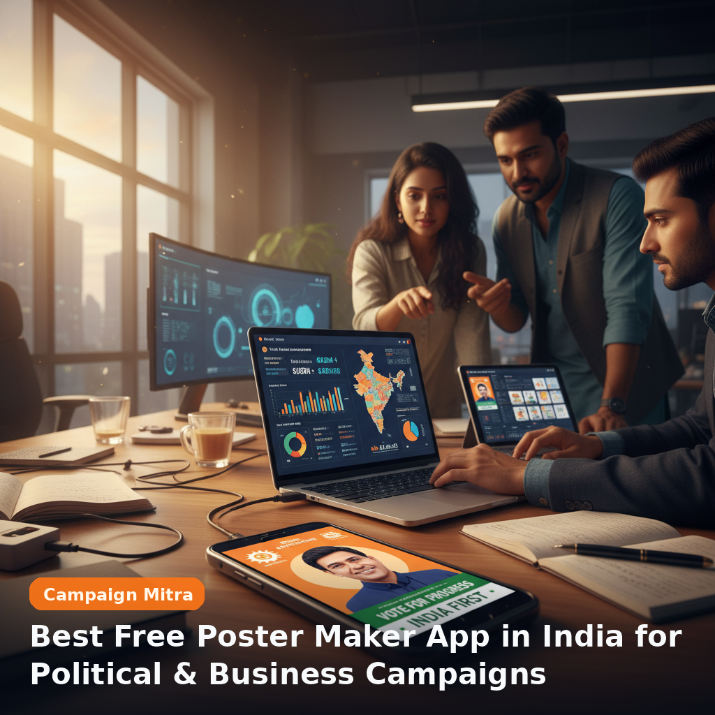 Best Free Poster Maker App in India for Political & Business Campaigns