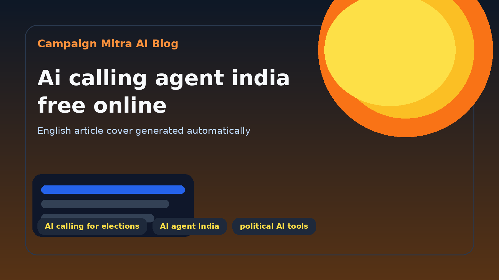 Ai calling agent india free online
