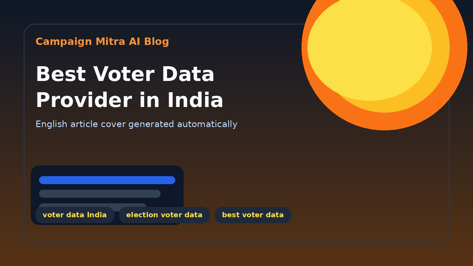 Best Voter Data Provider in India