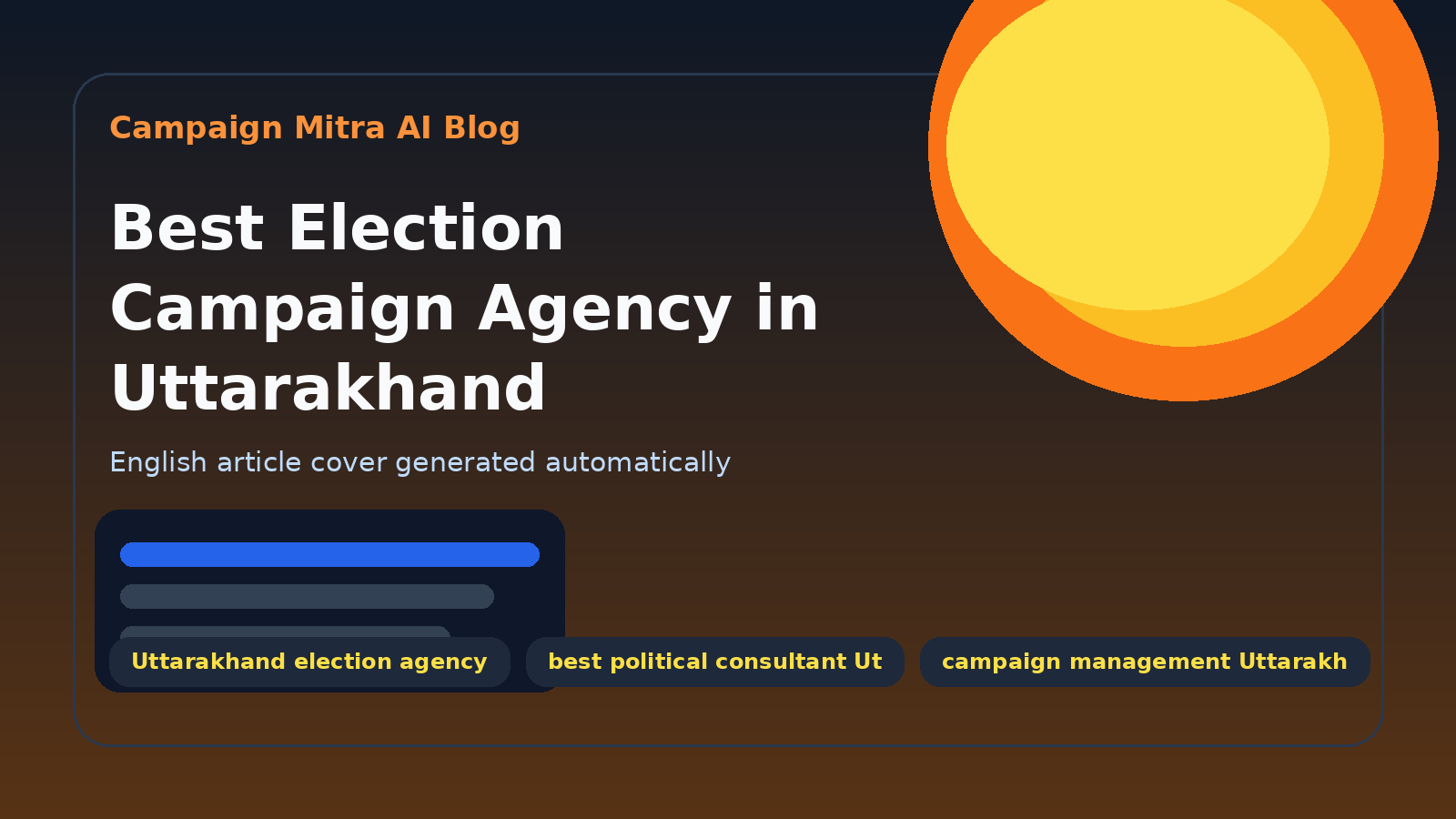 Best Election Campaign Agency in Uttarakhand