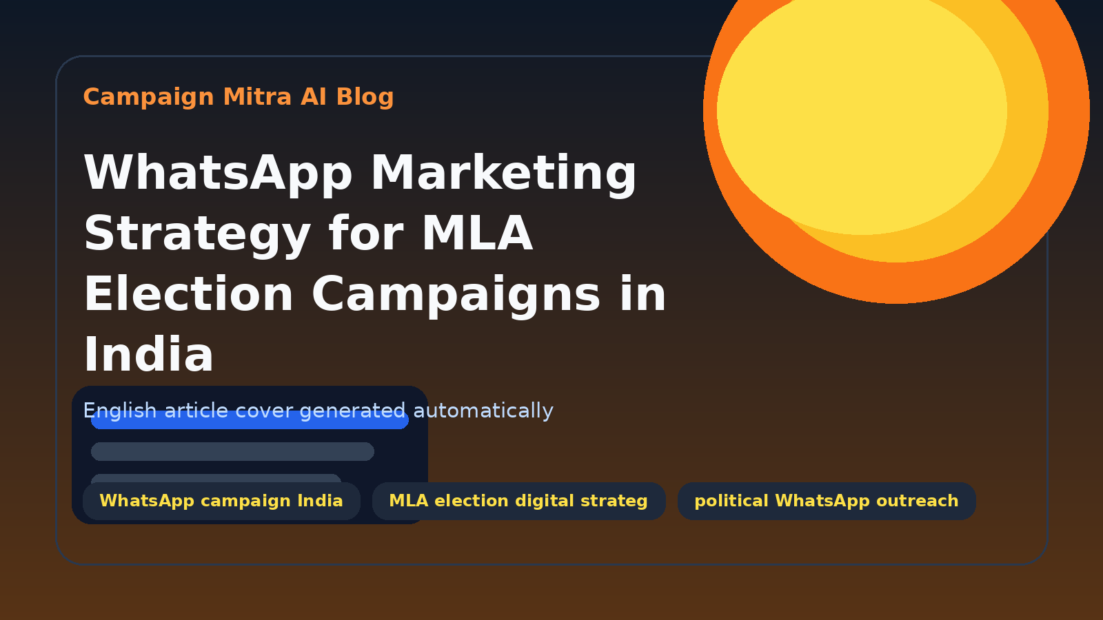 WhatsApp Marketing Strategy for MLA Election Campaigns in India