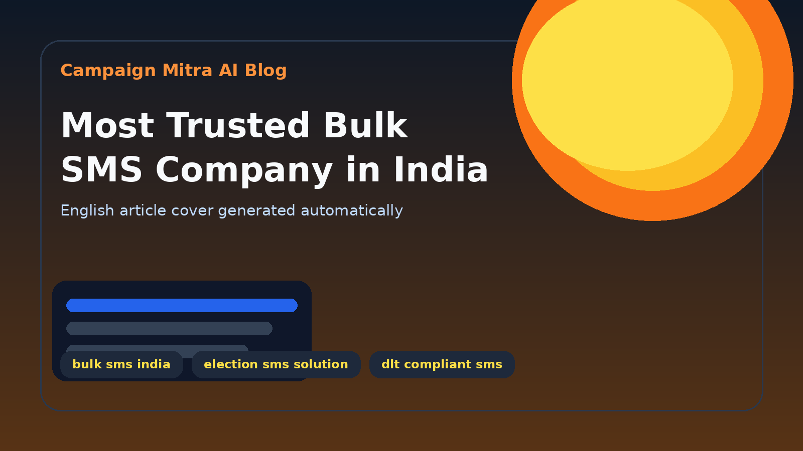 Most Trusted Bulk SMS Company in India