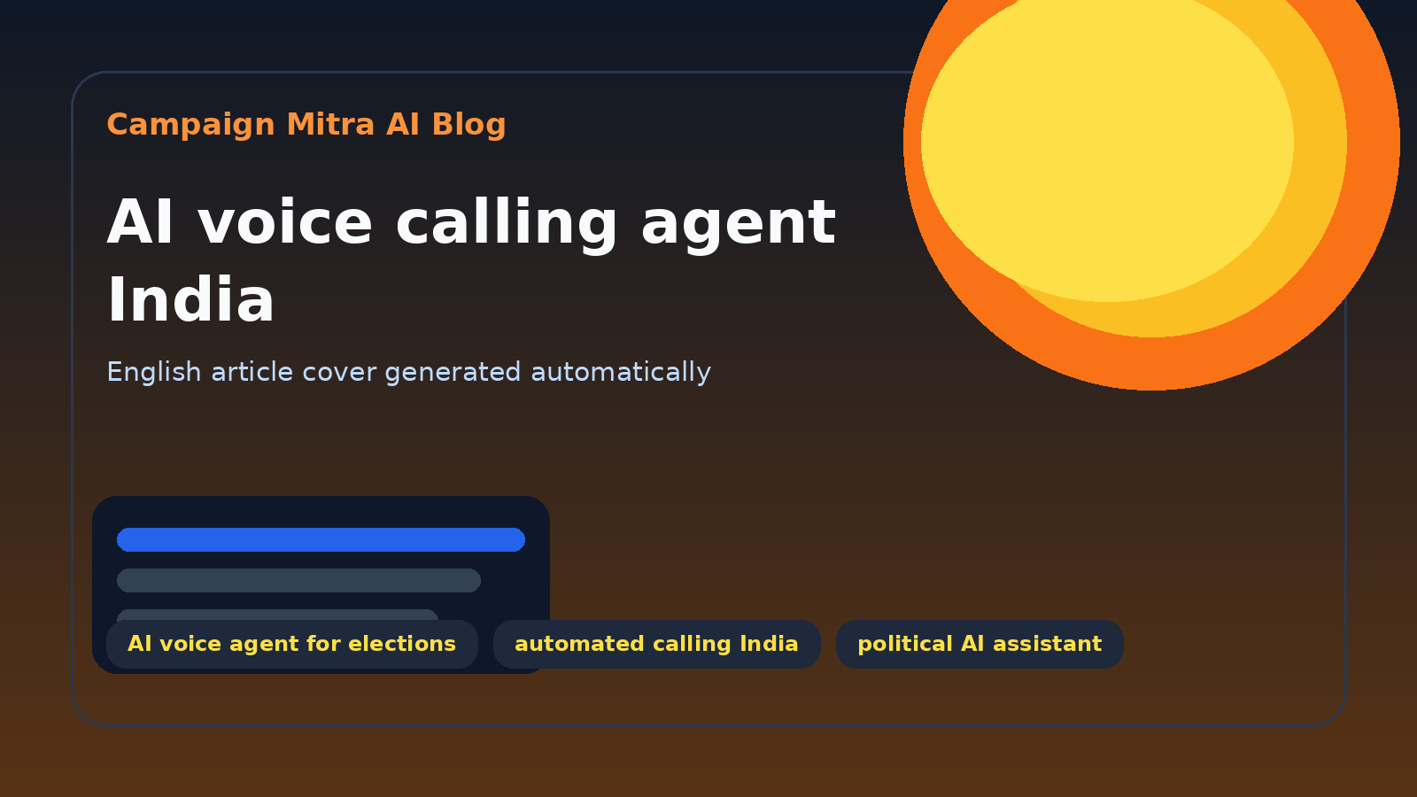 AI voice calling agent India