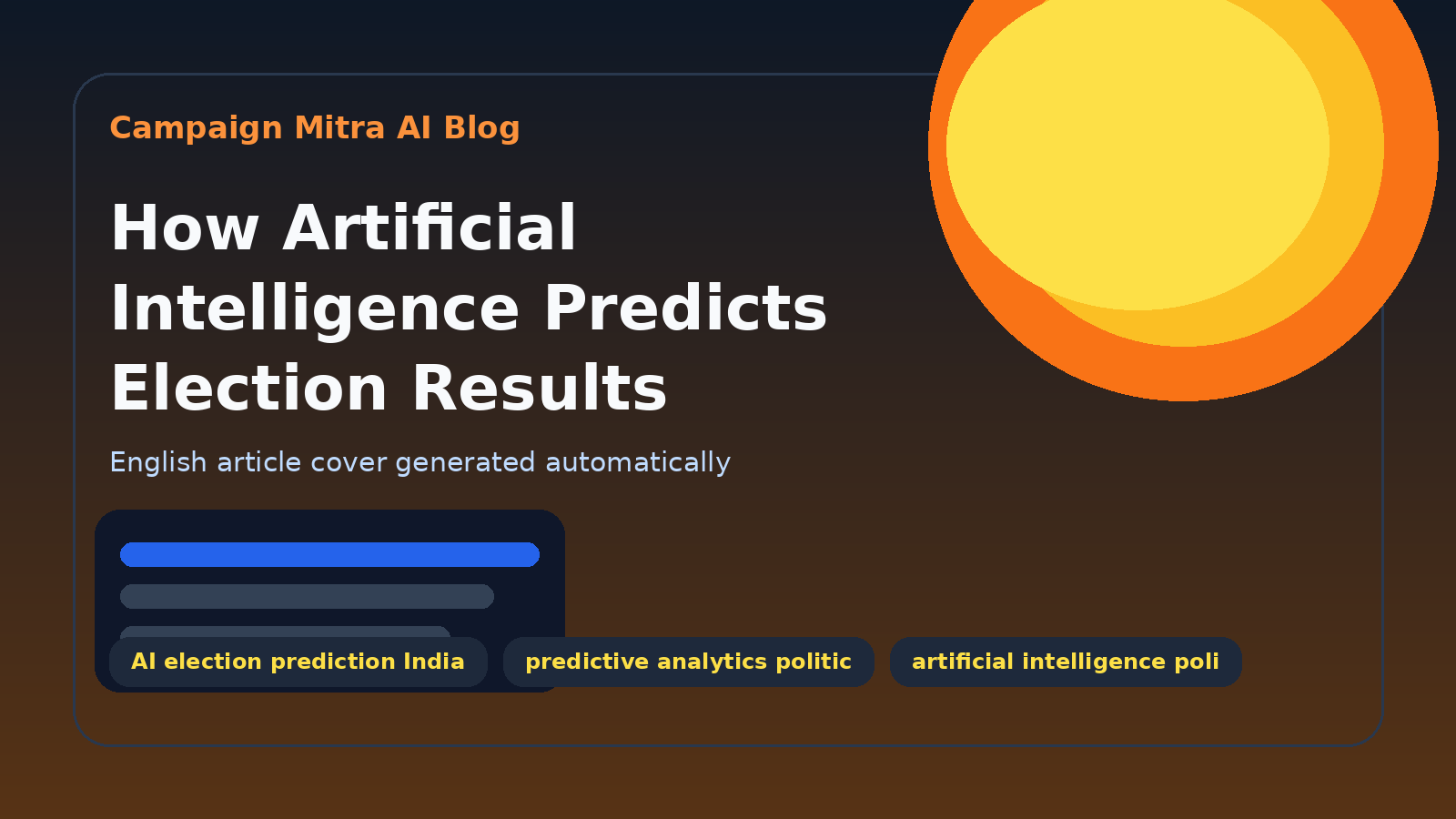 How Artificial Intelligence Predicts Election Results