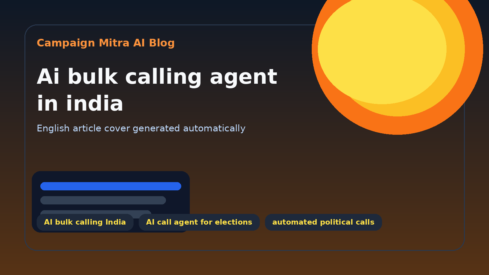 Ai bulk calling agent in india