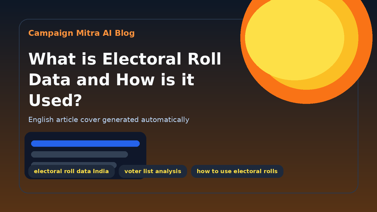 What is Electoral Roll Data and How is it Used?