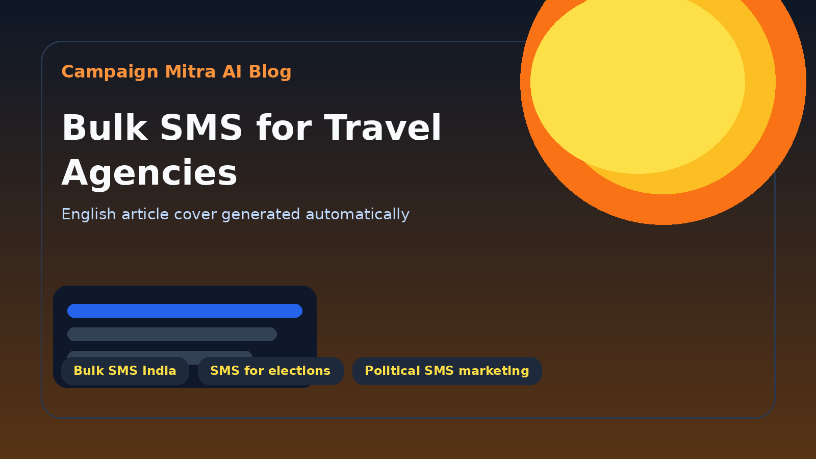 Bulk SMS for Travel Agencies