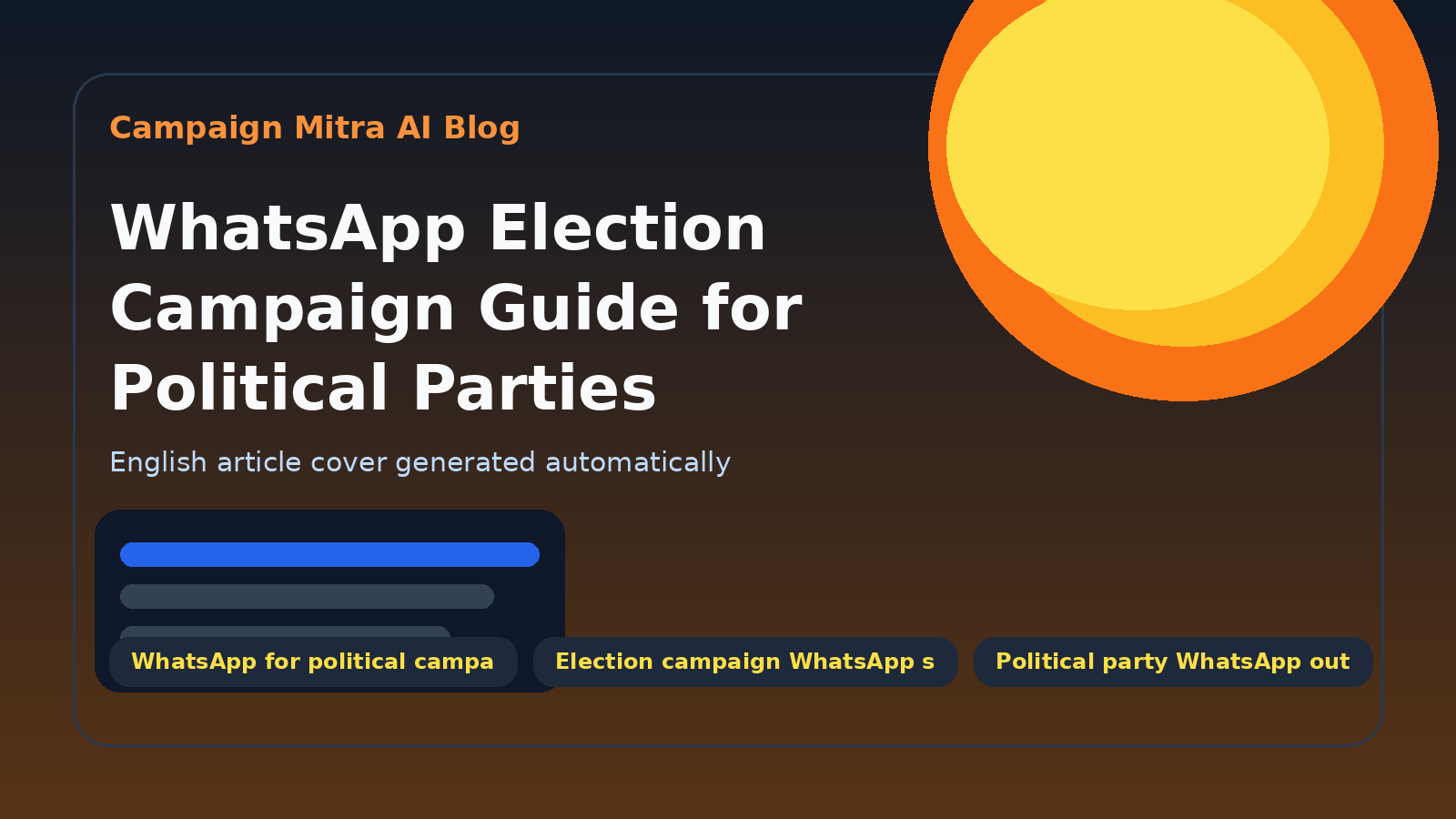 WhatsApp Election Campaign Guide for Political Parties