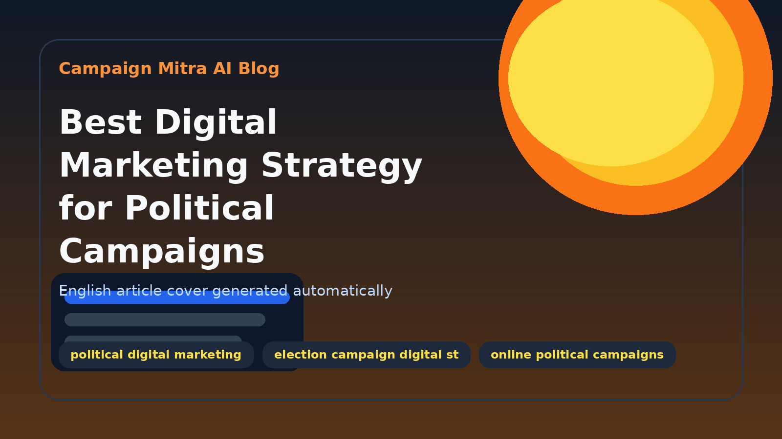 Best Digital Marketing Strategy for Political Campaigns