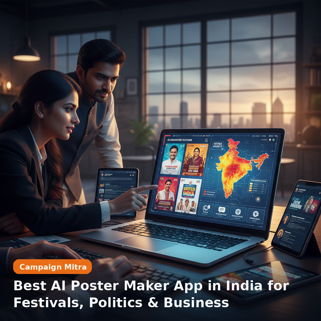 Best AI Poster Maker App in India for Festivals, Politics & Business