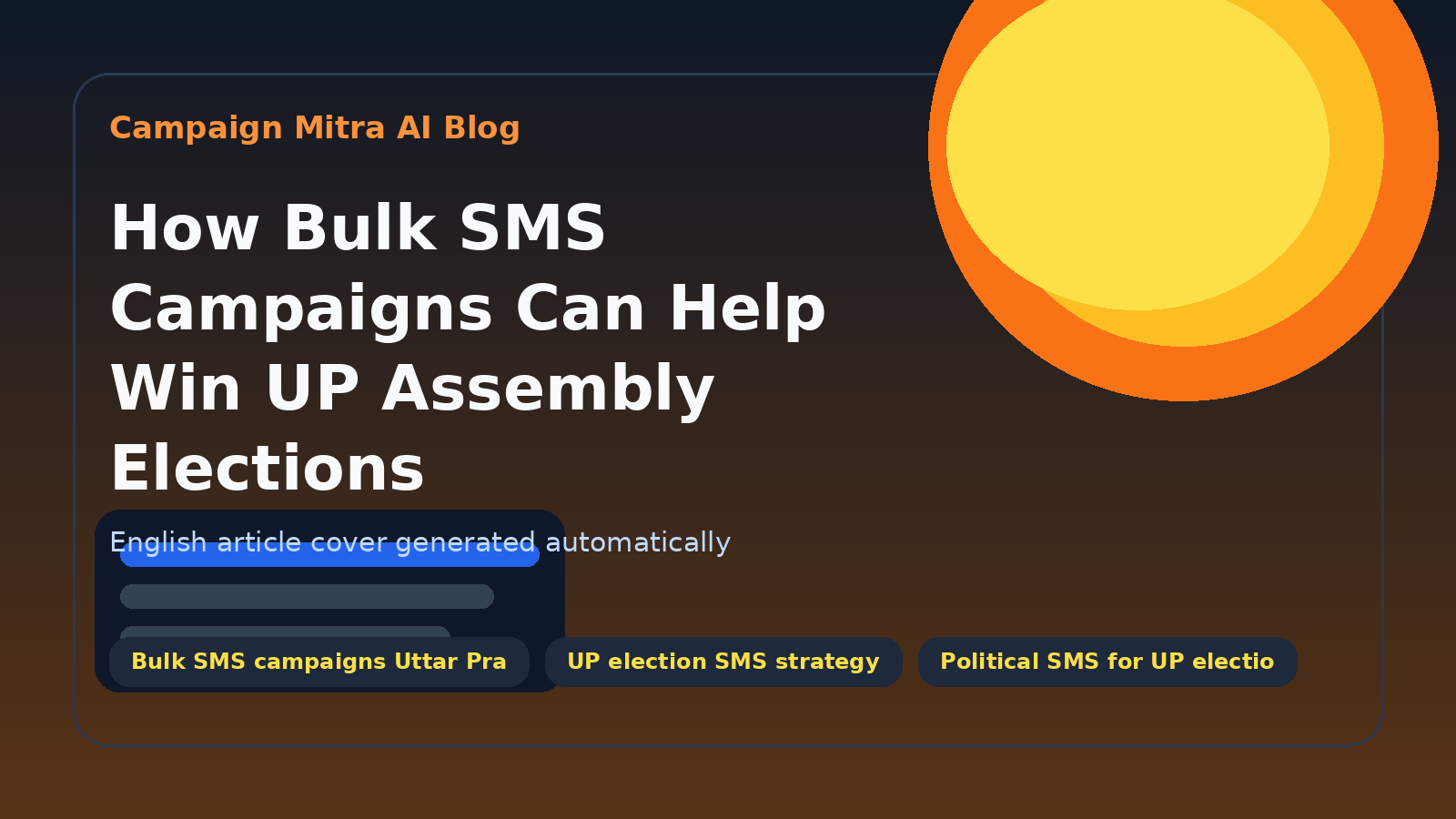 How Bulk SMS Campaigns Can Help Win UP Assembly Elections