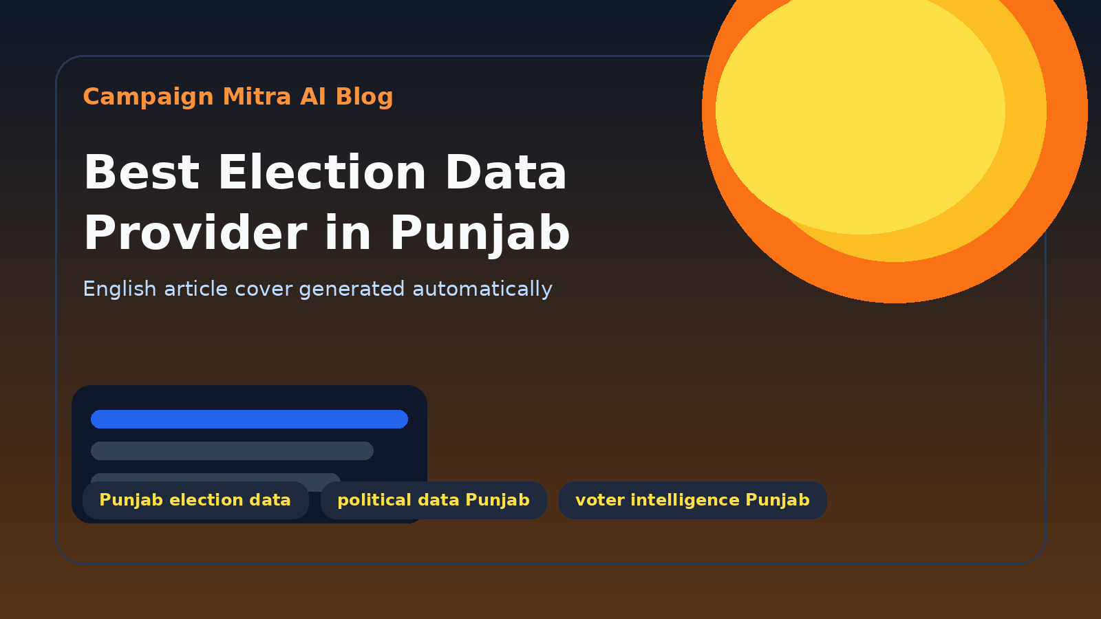 Best Election Data Provider in Punjab