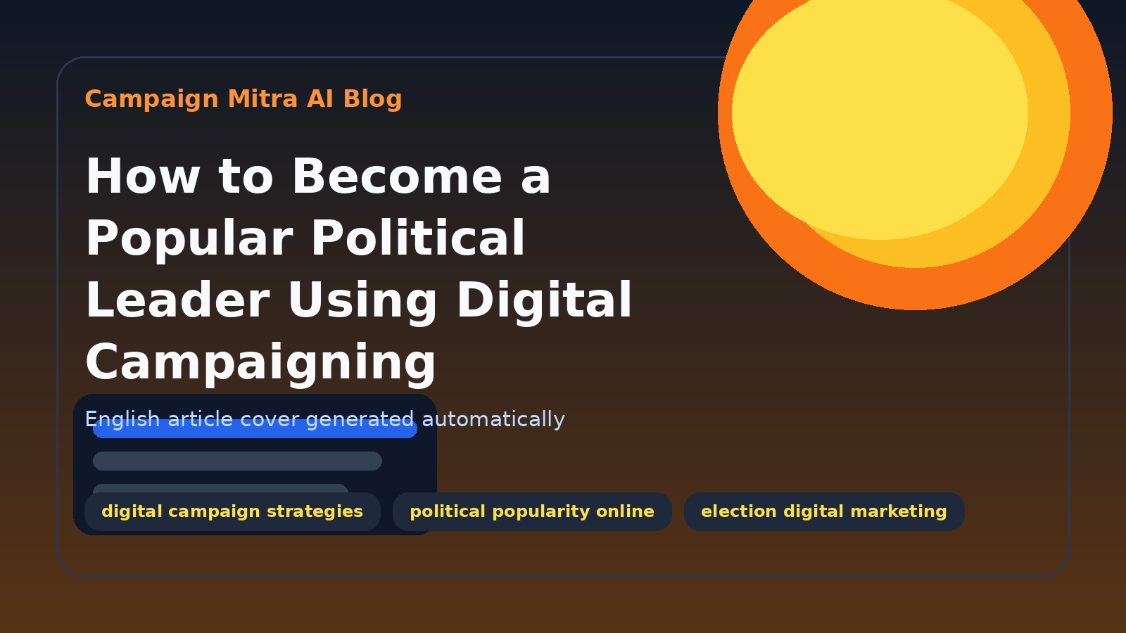 How to Become a Popular Political Leader Using Digital Campaigning