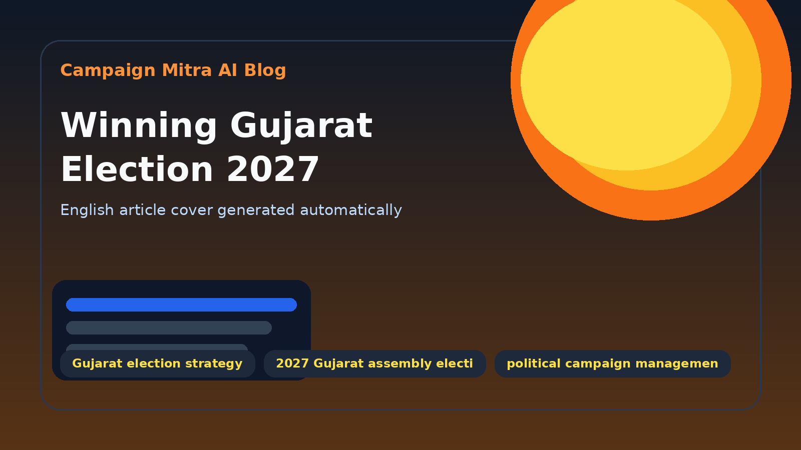 Winning Gujarat Election 2027