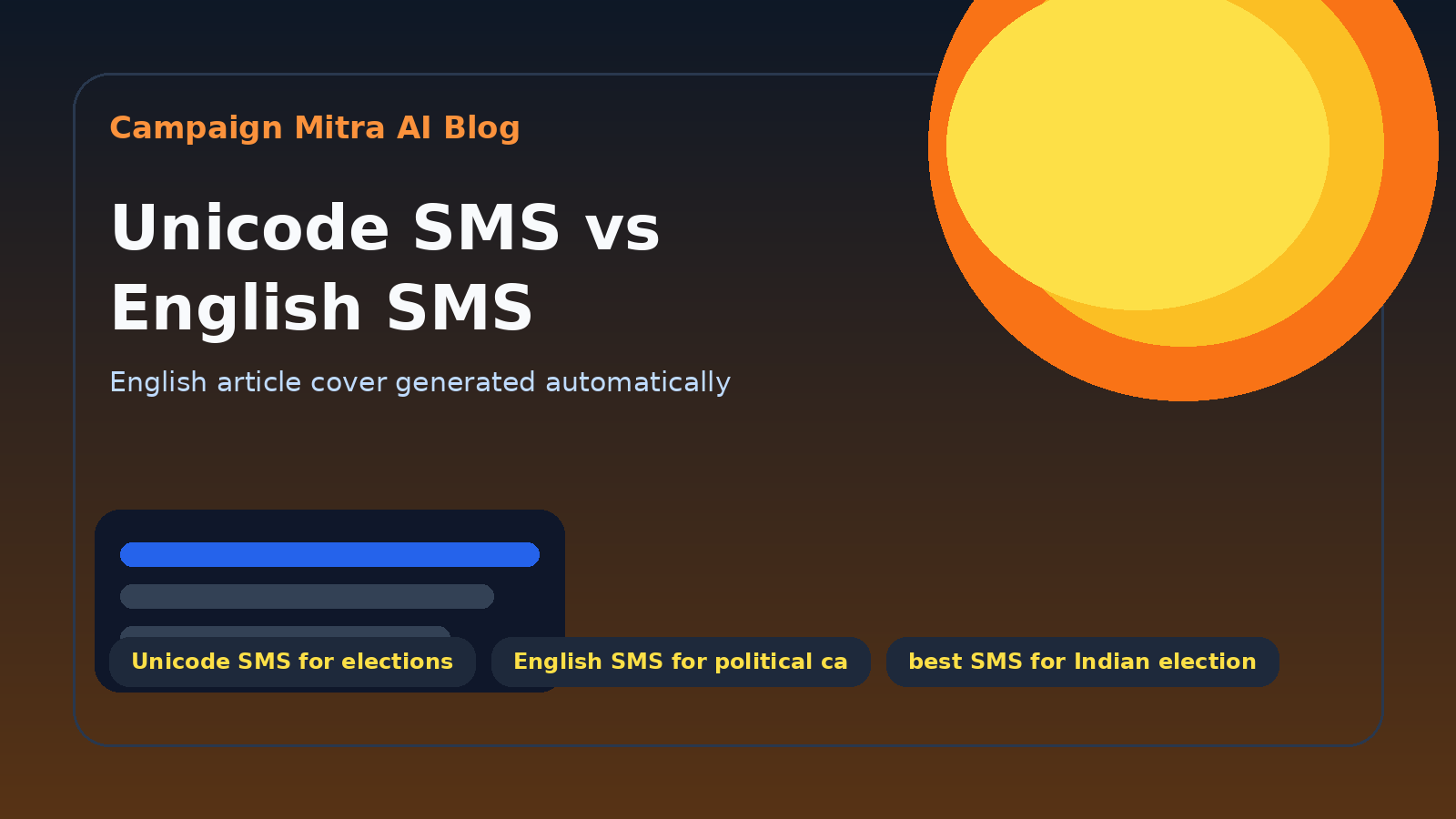 Unicode SMS vs English SMS
