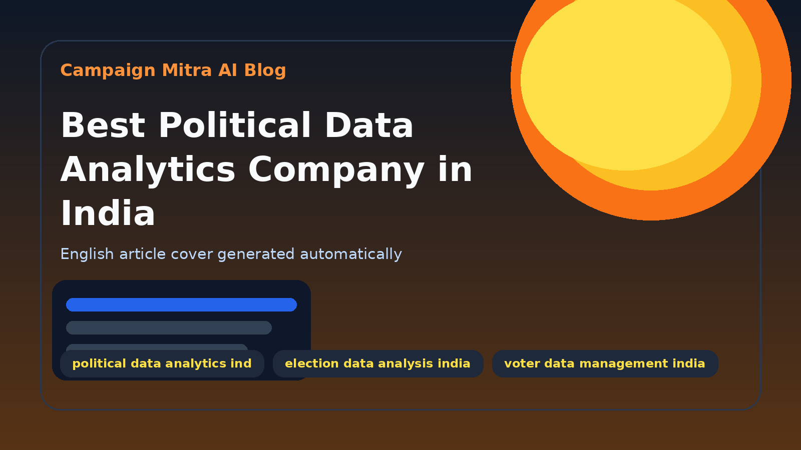 Best Political Data Analytics Company in India