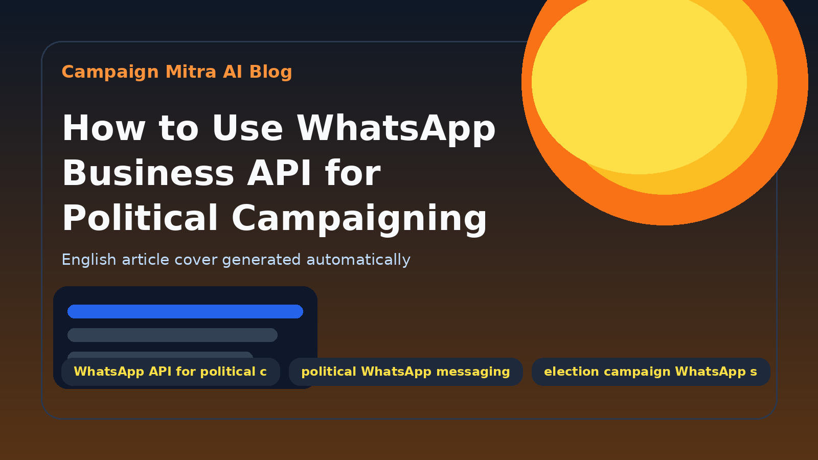 How to Use WhatsApp Business API for Political Campaigning