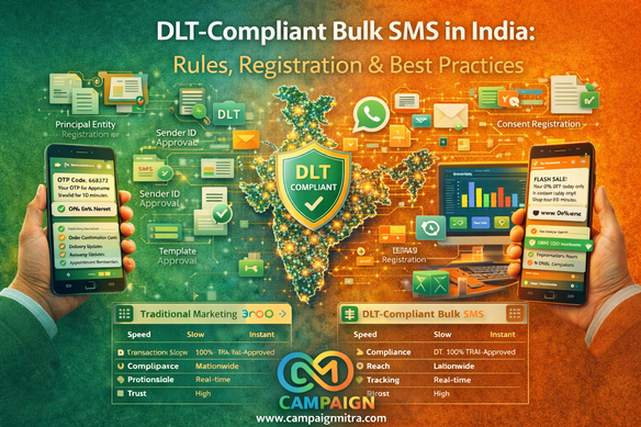 DLT-Compliant Bulk SMS in India: Rules, Registration & Best Practices